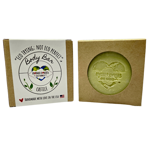 Mother Lovin Body Bar - Castile - 4 oz - Sensitive Skin - Handmade - Vegan - Organic - Zero Waste Mother Lovers Eco Market