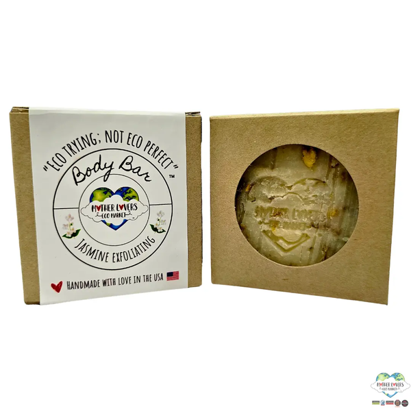Mother Lovin Body Bar Soap - Jasmine - 4 oz - Handmade - Natural - Vegan - Organic - Zero Waste Mother Lovers Eco Market