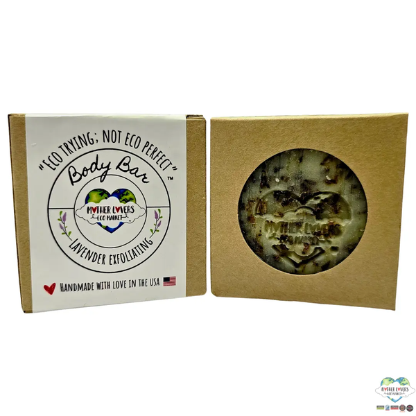 Mother Lovin Body Bar Soap - Lavender - 4 oz - Handmade - Vegan - Organic - Zero Waste Mother Lovers Eco Market