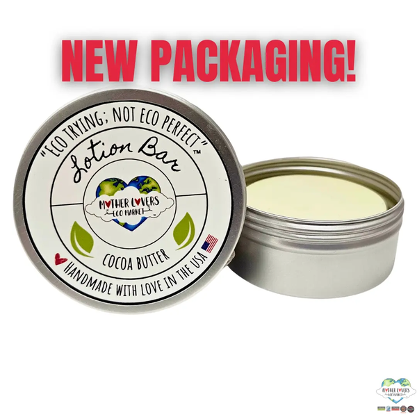 Mother Lovin Cocoa Butter Lotion Bar - 3 oz - Handmade - Unisex - Vegan - Zero Waste Mother Lovers Eco Market