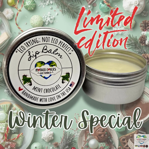 Mother Lovin Lip Balm - Mint Chocolate - Limited Edition - Winter Special - Vegan - Organic Mother Lovers Eco Market