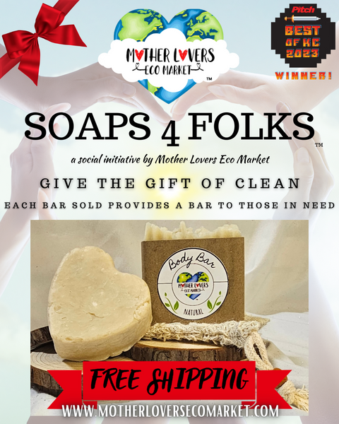 "SOAPS 4 FOLKS" Body Bar Donation Mother Lovers Eco Market
