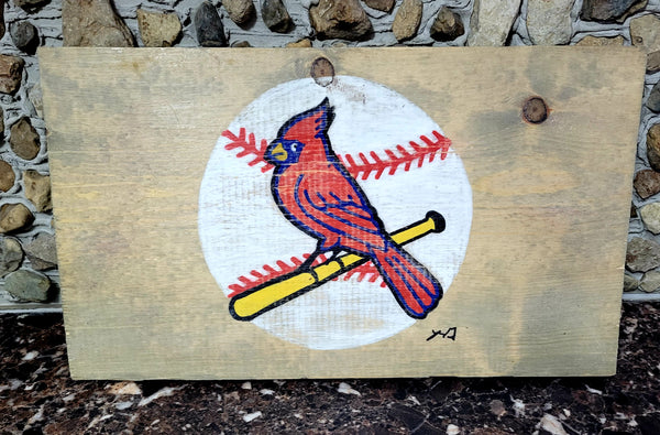 Rustic "Roughened Cardinals" Plaque